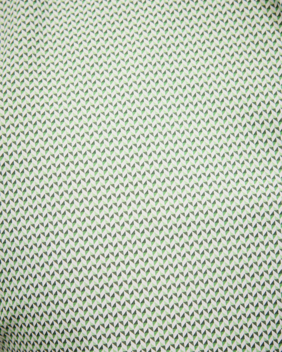 Herringbone Geo Print Long Sleeve Shirt, Green, hi-res